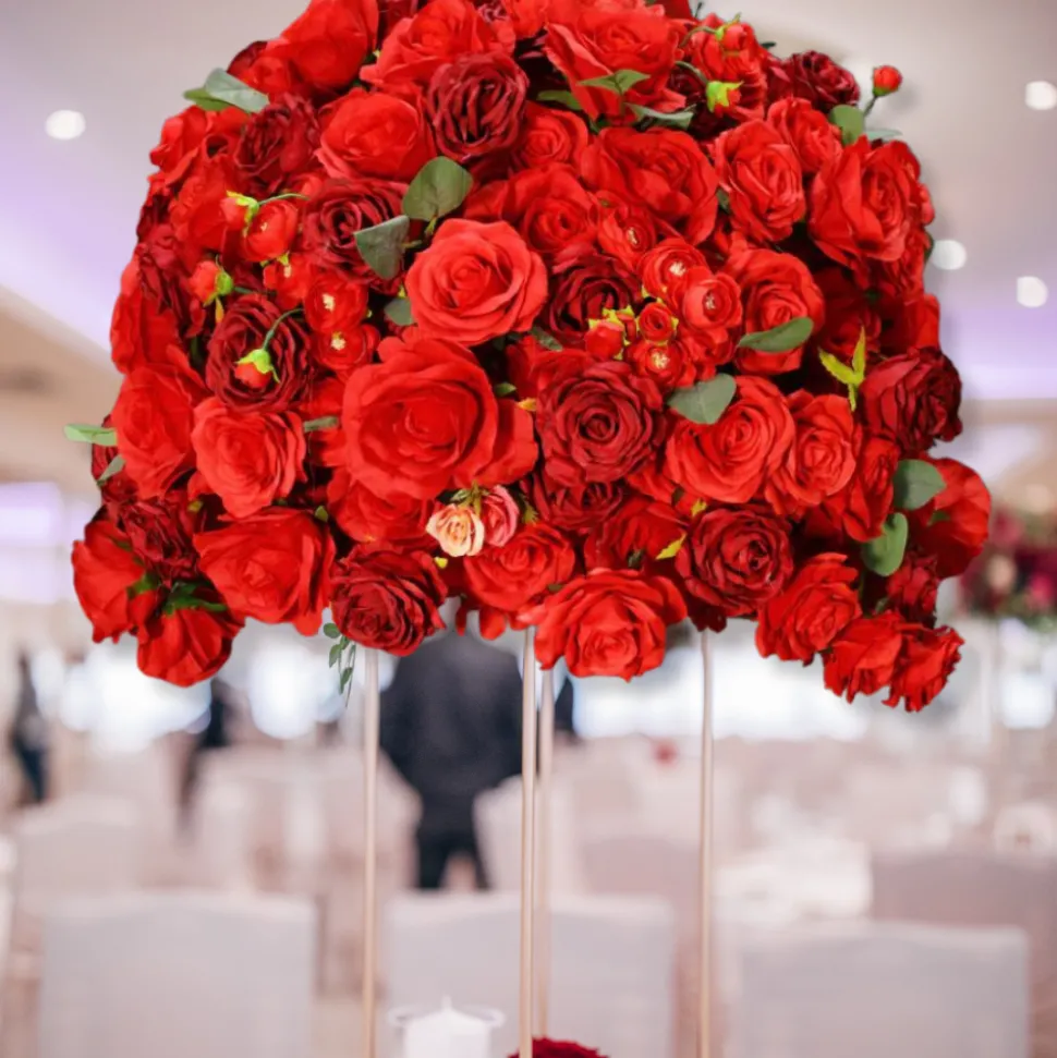 LUXE Red Rose Table Centerpiece - 28 Inches