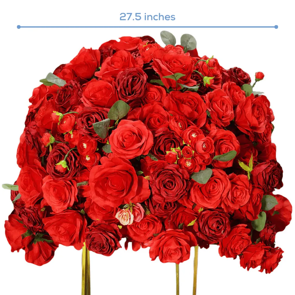 LUXE Red Rose Table Centerpiece - 28 Inches