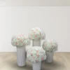 LUXE White & Pink Artificial Rose & Hydrangea Mixed Floral Table Centerpiece - 24 Inches