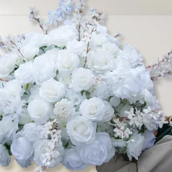 LUXE White Rose & Daisy Table Centerpiece - 28 Inches