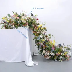LUXE White Rose & Daisy Table Centerpiece - 28 Inches