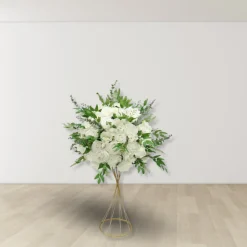 LUXE White Rose, Hydrangea & Greenery Mixed Table Centerpiece - Choose Your Size!