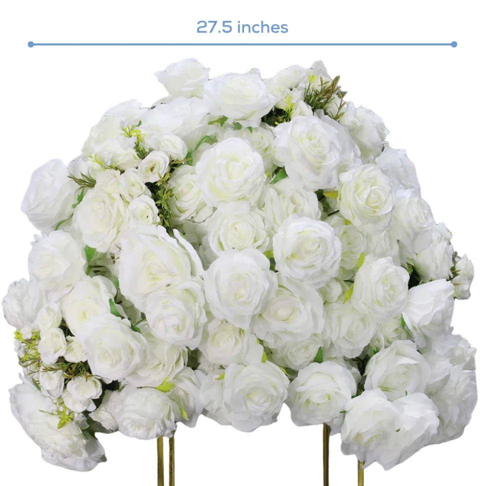 LUXE White Rose Table Centerpiece - 28 Inches