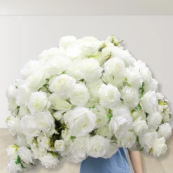 LUXE White Rose Table Centerpiece - 28 Inches
