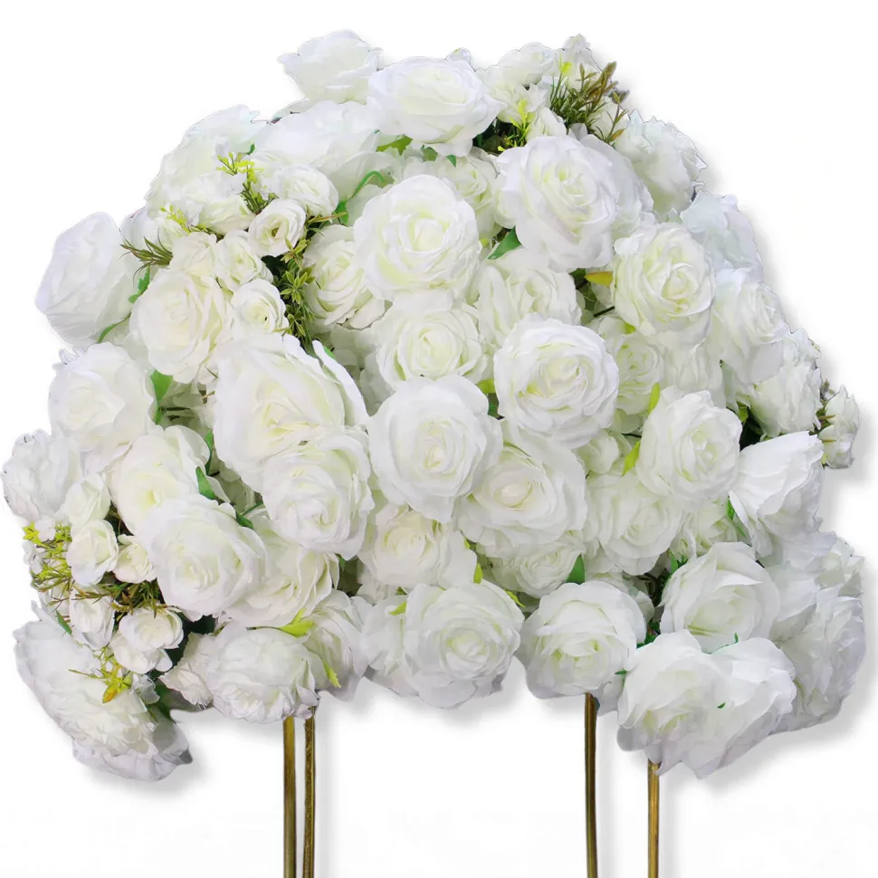 LUXE White Rose Table Centerpiece - 28 Inches
