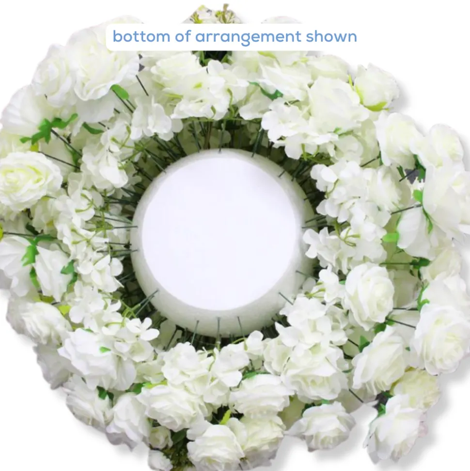 LUXE White Rose Table Centerpiece - 28 Inches