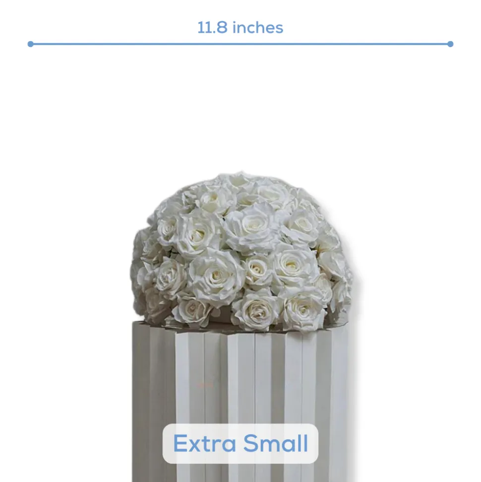LUXE White Rose Wedding Table Centerpiece - Choose Your Size!
