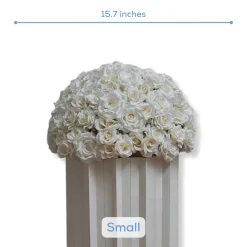LUXE White Rose Wedding Table Centerpiece - Choose Your Size!