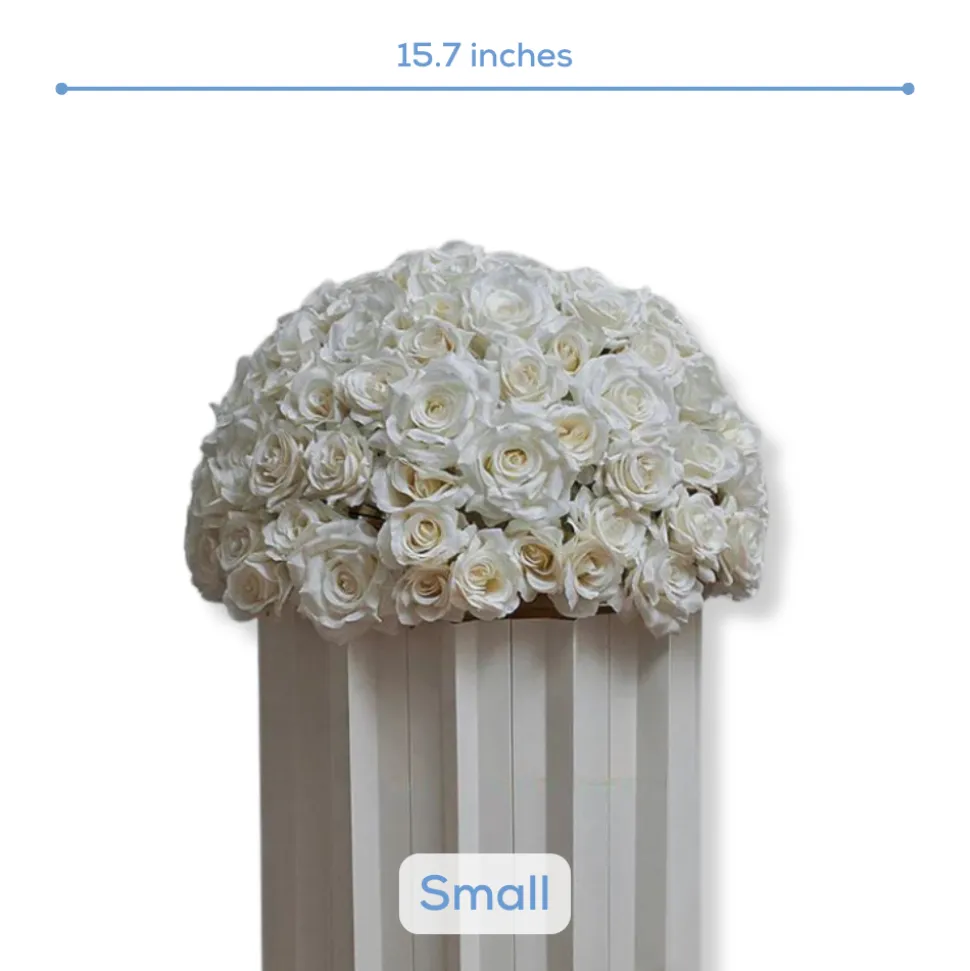 LUXE White Rose Wedding Table Centerpiece - Choose Your Size!