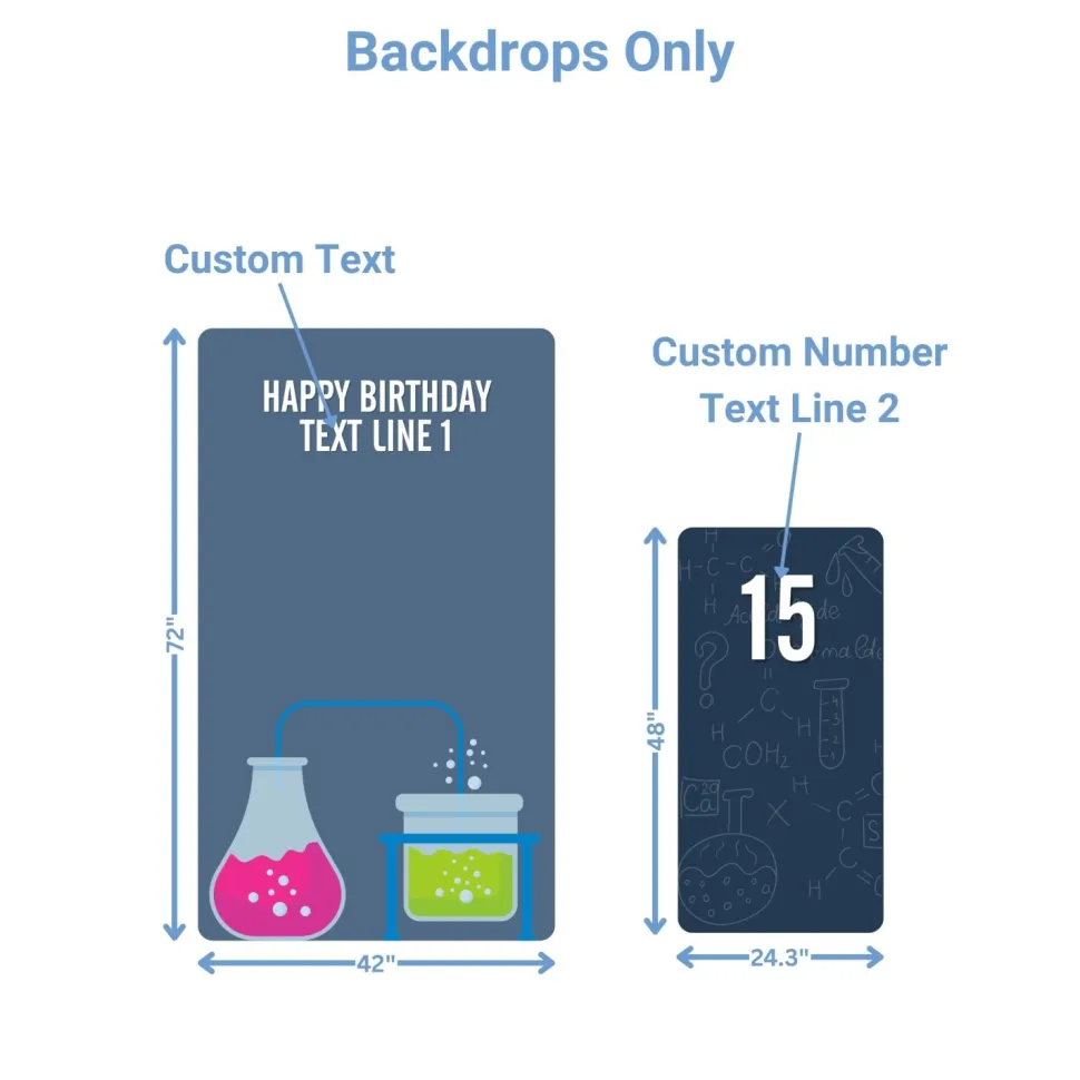 Mad Scientist Foam Core Birthday Backdrop Kit by PopScene™