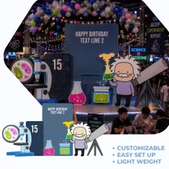 Mad Scientist Foam Core Birthday Backdrop Kit by PopScene™