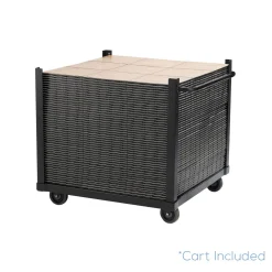 Maple Snaplock Dance Floor Set - Easy Assembly, Portable with Edging & Transport Cart! - 36