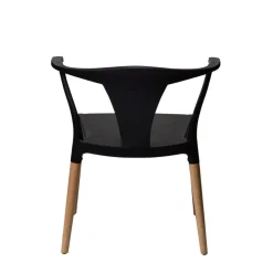 Marcus Mid-Century Dining Chair with Arms - Black