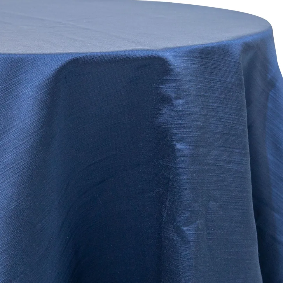 Marine - Royal Slub Designer Tablecloth - Many Size Options