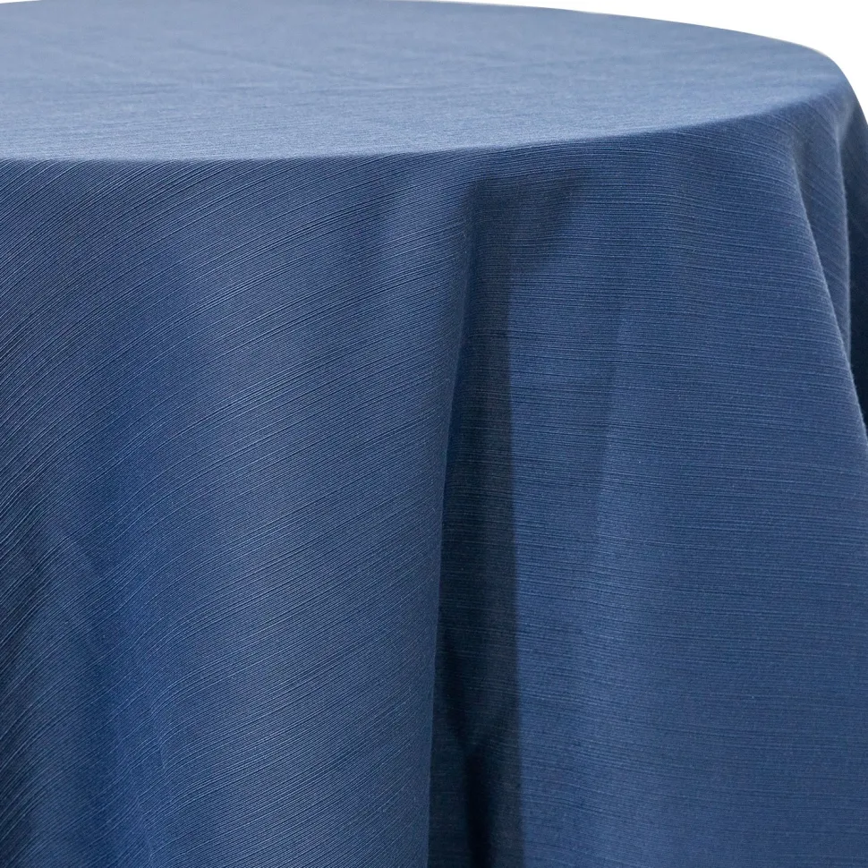 Marine - Royal Slub Designer Tablecloth - Many Size Options