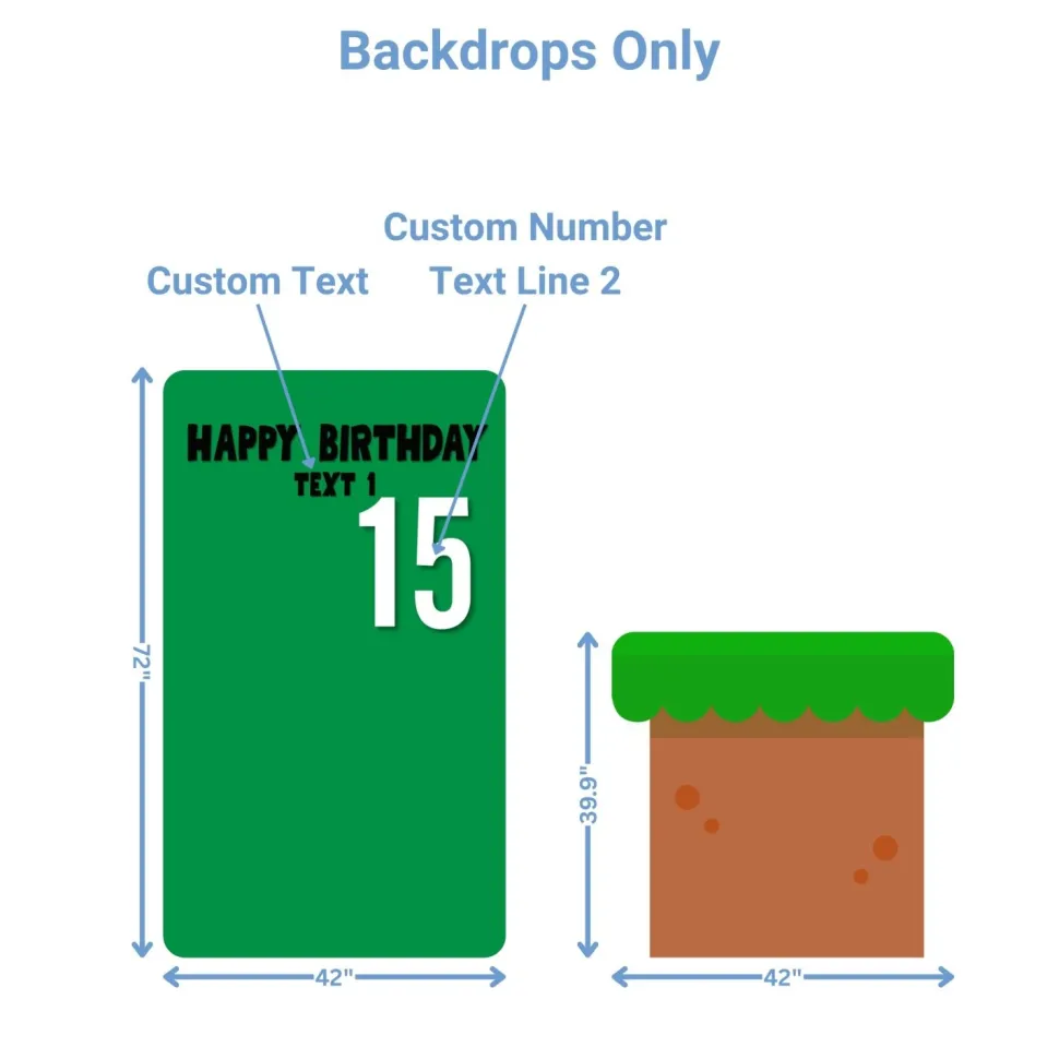 Mario Foam Core Birthday Backdrop Kit by PopScene™