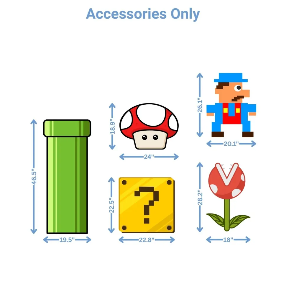Mario Foam Core Birthday Backdrop Kit by PopScene™