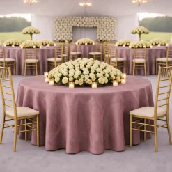 Mauve Sombra Jacquard Tablecloth - Multiple Size Options