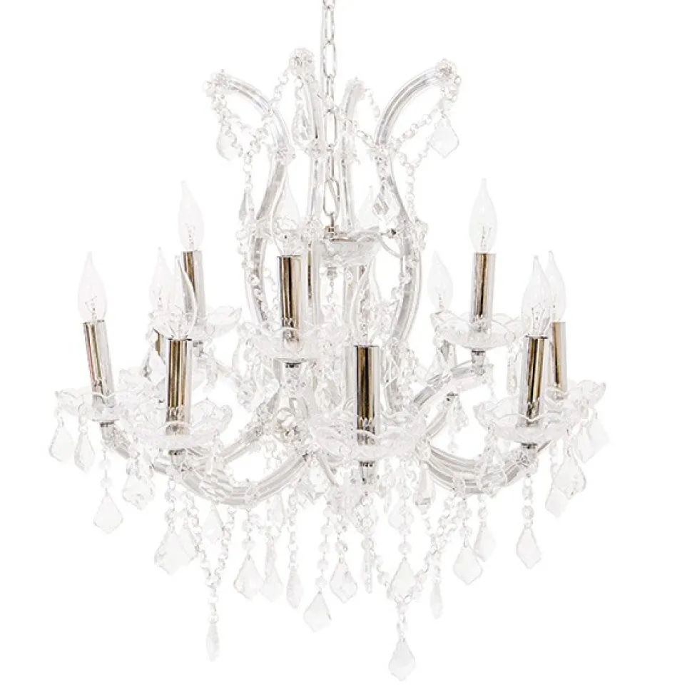 Medium Luxe 12-Arm Empress Crystal Chandelier - 24" D