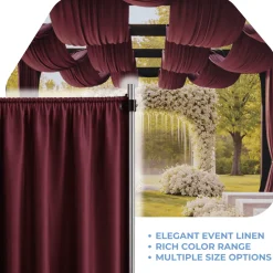 Merlot La Petite France Curtain Panel w/ 4" Rod Pocket - 118" Wide - Many Size Options