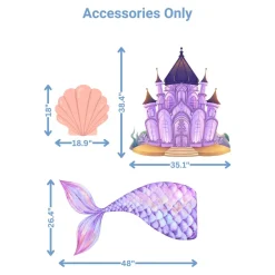 Mermaid Kingdom Foam Core Birthday Backdrop Kit by PopScene™