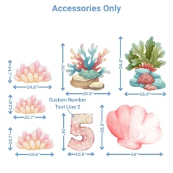Mermaid Lagoon Foam Core Birthday Backdrop Kit by PopScene™