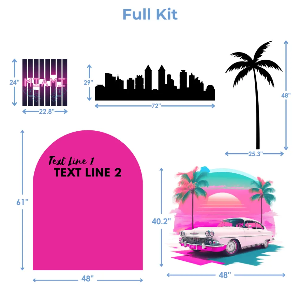 Miami Nights Foam Core Backdrop Kit by PopScene™
