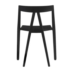 Milan Polypropylene Stacking Chair - Black