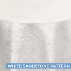 Minerals Tablecloth by Eastern Mills - White Sandstone Pattern - Many Size Options