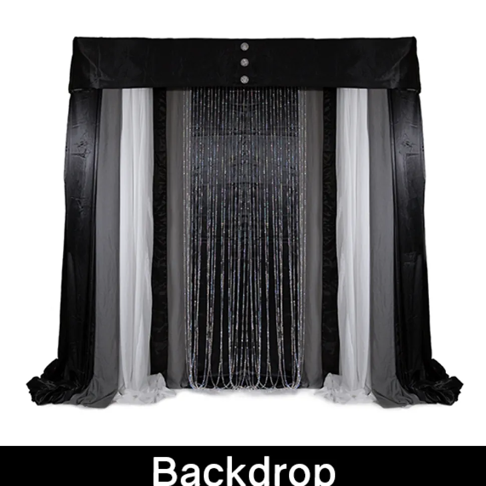 Modern Theme Pro-Designed Backdrop or 4 Post Canopy Kit - 6ft-14ft Tall