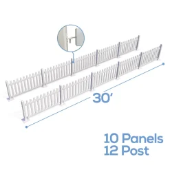 ModPicket Panel Fencing Kit - 22 Total Pieces