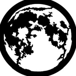 Moon - Stock Gobo for Gobo Light Projectors - Choose your size!