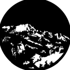 Mountain 1 - Stock Gobo for Gobo Light Projectors - Choose your size!