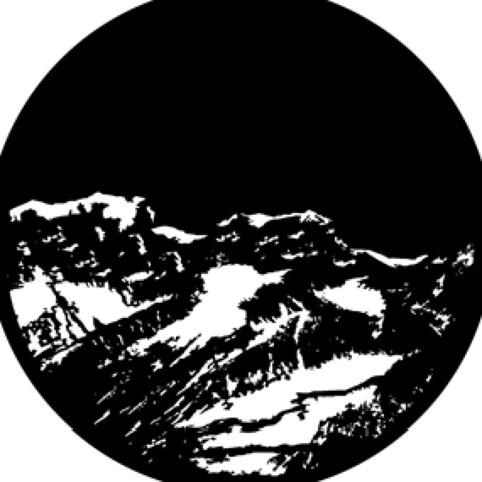 Mountain 4 - Stock Gobo for Gobo Light Projectors - Choose your size!
