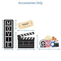 Movie Night Foam Core Birthday Backdrop Kit by PopScene™