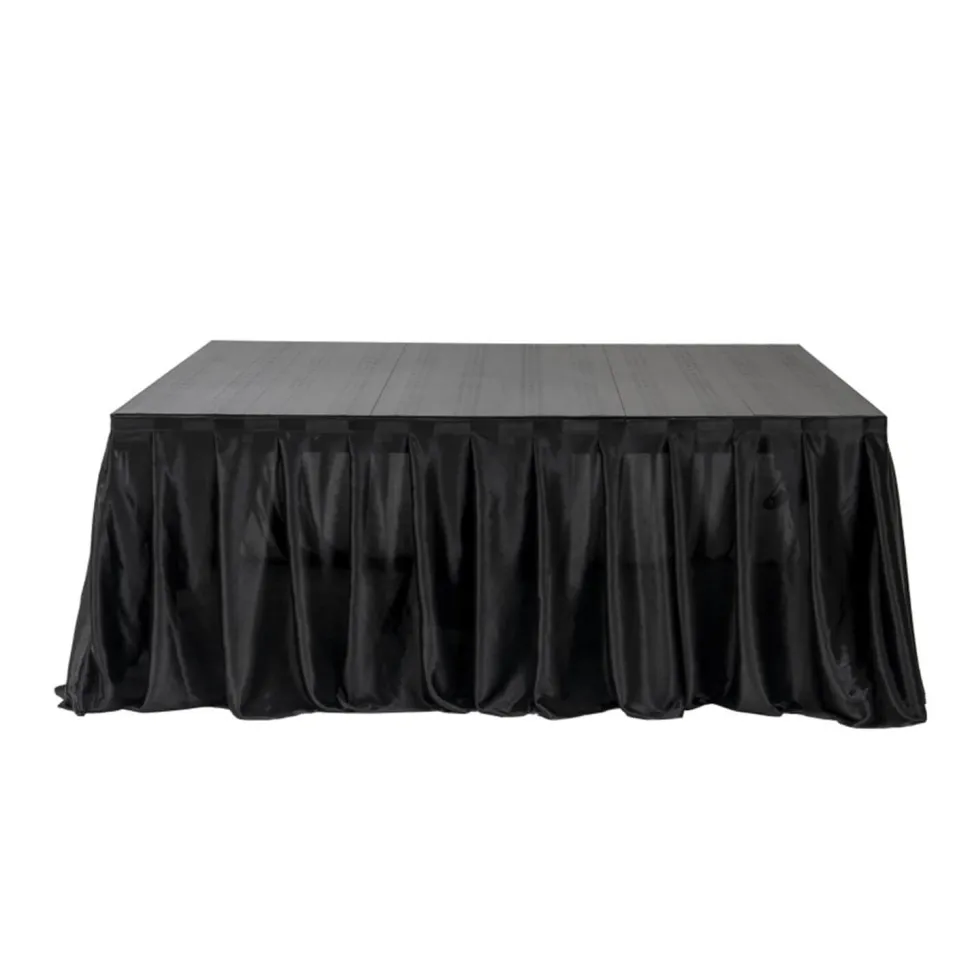 MyStage - Black Velcro Skirting for Portable Stage - 16ft
