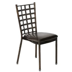 Natalie Metal Ballroom Chair - Antique Chocolate