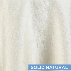 Natural Elf Curtain Panel w/ 4" Rod Pocket - 113" Wide - Many Size Options