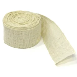100% Natural Rustic Jute Burlap Ribbon Roll (2.5" x 10 yards) - Ivory