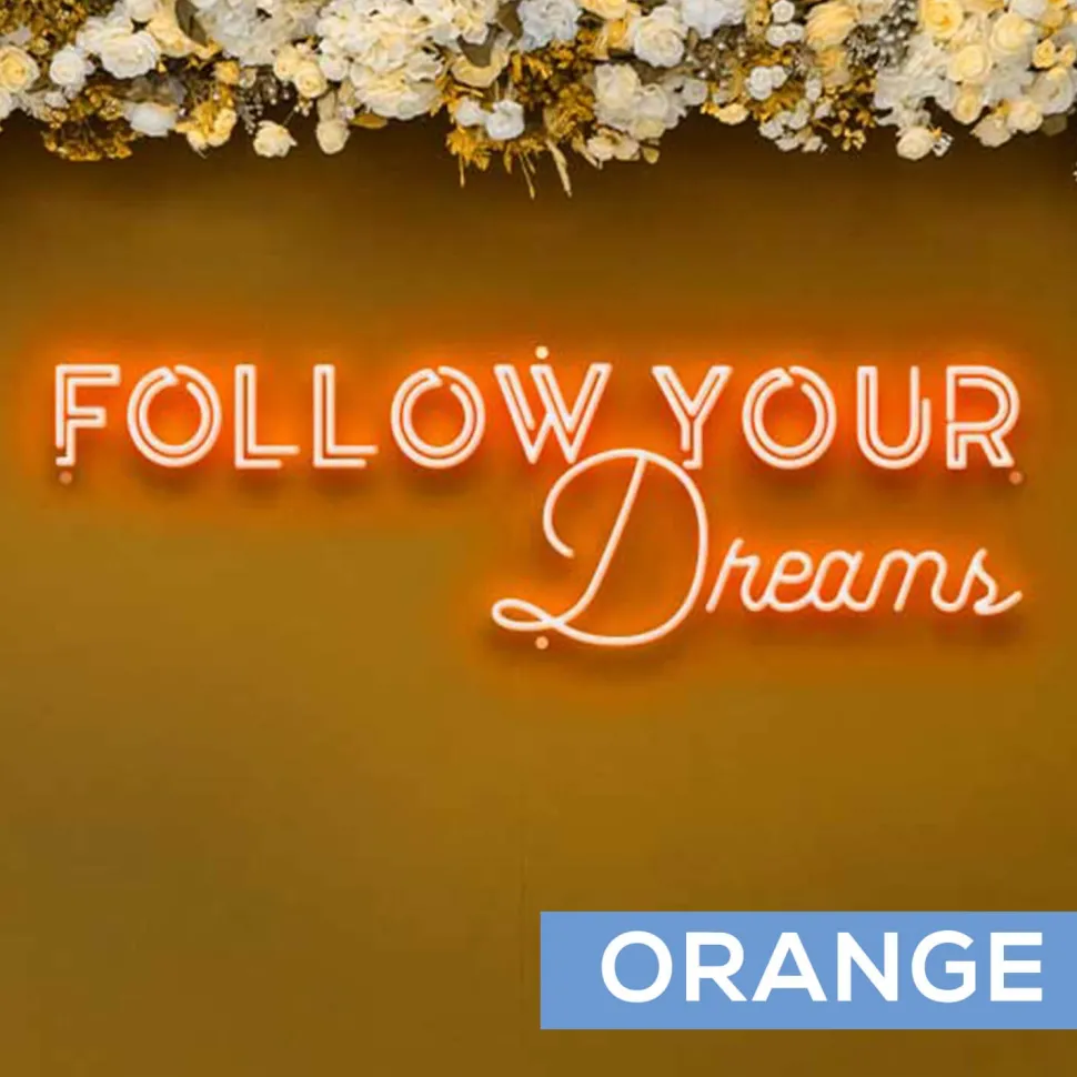 Neon Sign "Follow Your Dreams" - Choose your Size and Color!