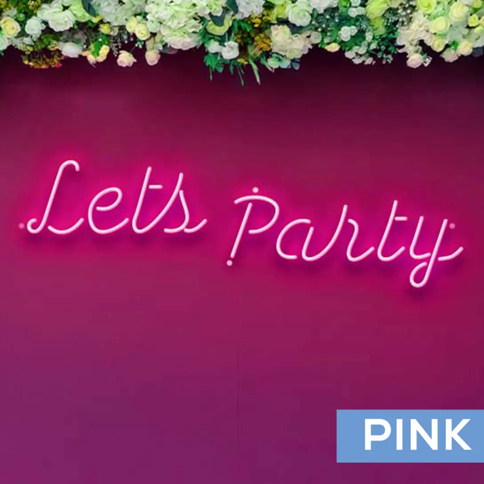 Neon Sign "Lets Party" - Choose your Size and Color!