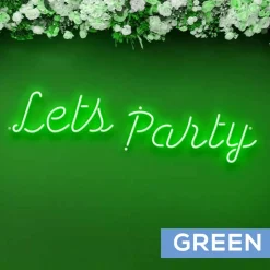 Neon Sign "Lets Party" - Choose your Size and Color!