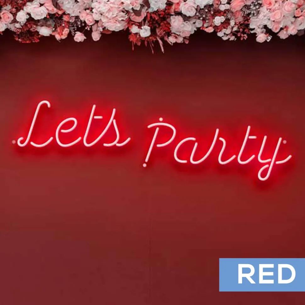 Neon Sign "Lets Party" - Choose your Size and Color!
