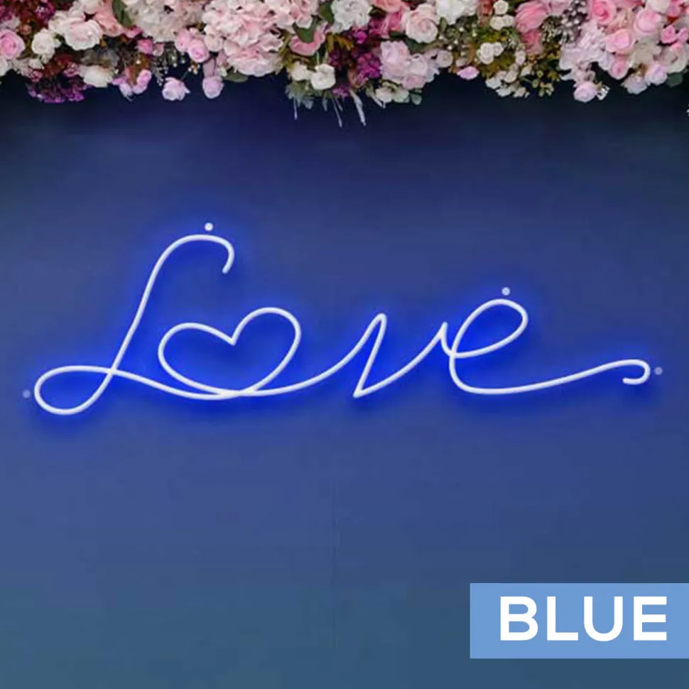 Neon Sign "Love" w/ Heart - Choose your Size and Color!