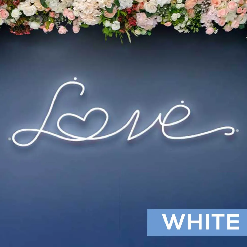 Neon Sign "Love" w/ Heart - Choose your Size and Color!