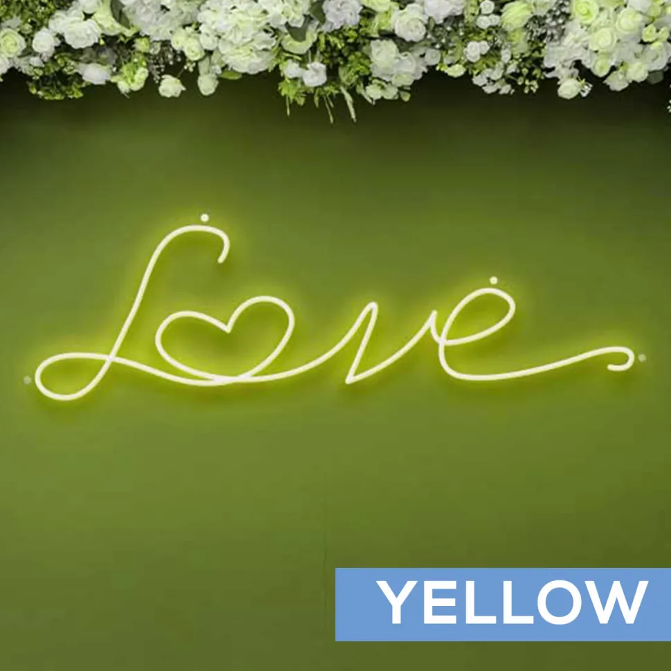 Neon Sign "Love" w/ Heart - Choose your Size and Color!
