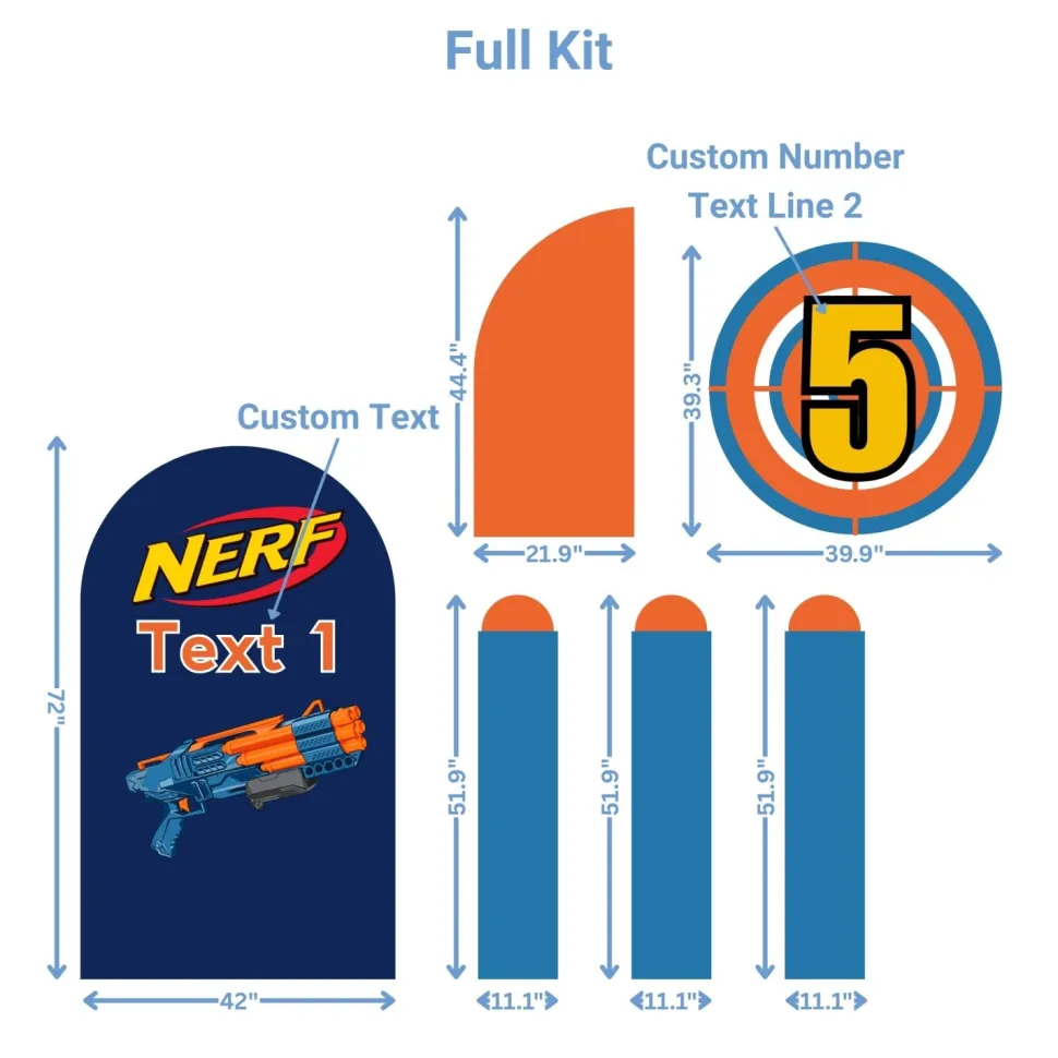 Nerf Battle Foam Core Birthday Backdrop Kit by PopScene™