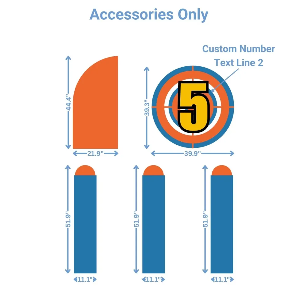 Nerf Battle Foam Core Birthday Backdrop Kit by PopScene™