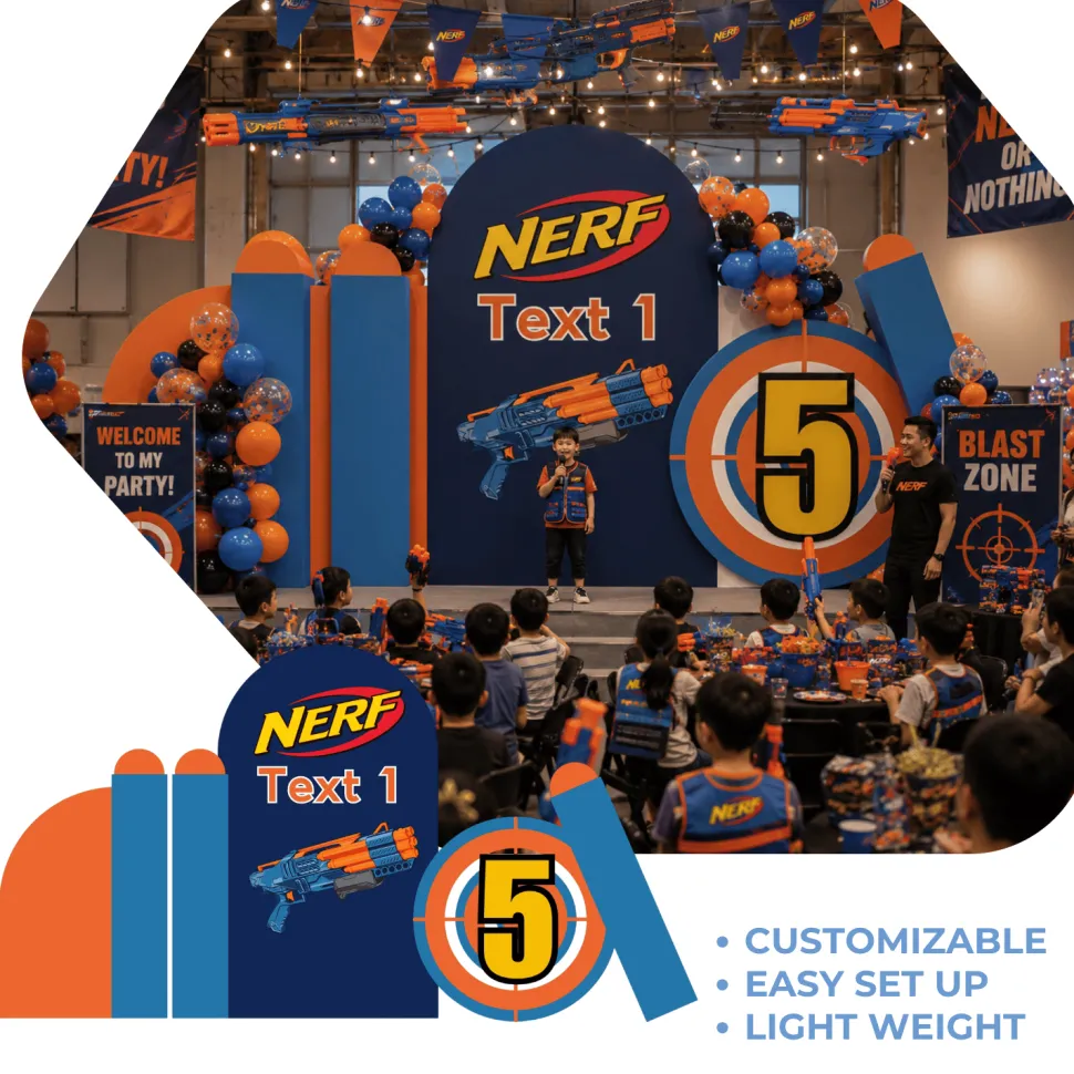 Nerf Battle Foam Core Birthday Backdrop Kit by PopScene™