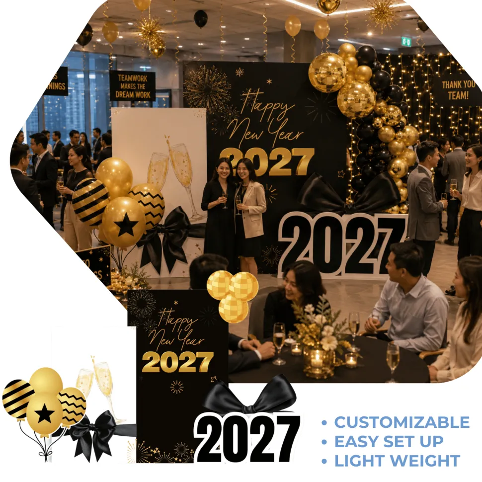 New Years 1 Foam Core Birthday Backdrop Kit by PopScene™
